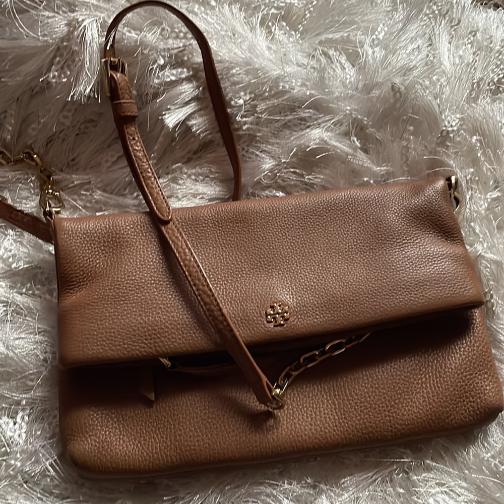 TORY BURCH LEATHER CHAIN DETAIL SHOULDER BAG - Picture 8 of 11